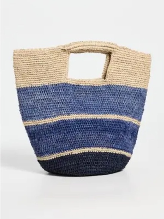 Mar Y Sol Handbags - NEW Mar y Sol Woven Straw Tote Bag in Natural and Navy